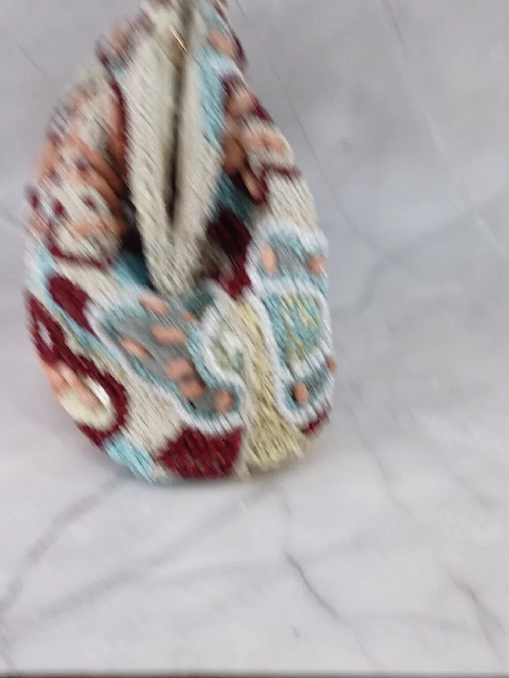 Beaded Hinged Frame Clutch/Crossbody Bag